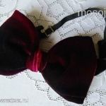 VÖRÖS - fekete árnyalatú bársony csokor nyakkedő fotó