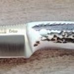 JOKER Erizo Bushcraft vadász kés Szarvas agancs markolat 1.4116 rozsdamentes penge bőr tok doboz Új! fotó