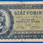 1946 -os Első 100 Forint -os kék színű vízjeles bankó!!!Ritka !!! F- (L4575) fotó