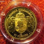 FERENC JÓZSEF 10 KORONA 1892 KB ARTEX UTÁNVERET! ARANY: 3, 8g/900 KÉSZÜLT: 6880 PÉLDÁNYBAN! AUNC fotó
