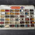 Régi 1980-as évekből Matchbox, Siku, autók tárolóval együtt fotó