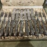 Gyönyörű antik magyar ezüst étkészlet 3 fémjeles fotó