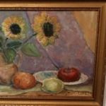 Czóbel Béla, asztali csendélet, szép régi olajfestmény, 1forintról, minimálár nélkül. fotó