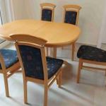 Tömör bükkfa étkező garnitura 6 személyes - újszerű állapotban fotó