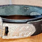 Honfoglaláskori veretes bőr derékszíj öv avar motívumos díszített csatt bolti ár fele alatt eladó! fotó