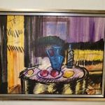 Pablo Picasso - Asztali csendélet - gyönyörű régi olajfestmény -1Ft! Nincs minimálár! fotó