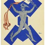 Bíró Mihály (1886-1948), reklámgrafika, Bécsi Nemzetközi Őszi Vásár, 1922, bécsi kiadású, magyar nye fotó