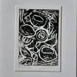 Citromfák tanulmány linómetszet fotó