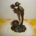 ANTIK TÖMÖR BRONZ SZECESSZIÓS NŐI AKT SZOBOR fotó