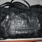 World Style, valódi bőr, fekete, hatalmas, elegáns válltáska, kézitáska, utazótáska, táska fotó