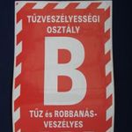 Gungl matrica, B tűzveszélyességi osztály fotó