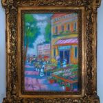 Rippl Rónai József: Virágpiac Párizsban fotó