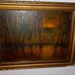 Mednyánszky László, Magas-Tátra, hajnal, szép régi olajfestmény, 1forintról, minimálár nékül fotó