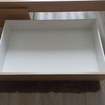 IKEA MALM Tár.doboz magas ágyhoz, fehérre pácolt tölgy furnér, 200 cm fotó