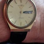 Seiko 5 automata , arany színben, szép állapozban, bőr szíjjal fotó