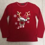 INEXTENSO piros édes SZARVAS mintás 140cm karácsonyi PULÓVER r71 fotó