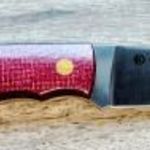 NKD LIZARD KÉS FINNORSZÁG 12C27 acél penge BUSHCRAFT Szilva micarta MARKOLATTAL doboz bőr tok ÚJ! fotó