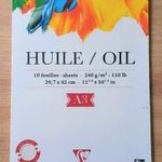 Művészeti rajztömb olajfestékhez A3 - Clairefontaine Oil fehér textúrás fotó