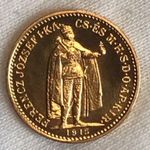 Ferenc József 10 arany Korona 1915 KB UV RRR!!! fotó