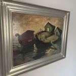 Parrag Emil Halászbárkák a Sugovicán 1925 fotó