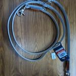 Trixie Be Nordic póráz * bőr * ÚJ * állítható * világosszürke * XS-S méret * fotó