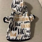 Karácsonyi feliratos kapucnis extra mini kutya ruha Csivava XS fotó