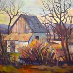 KÁRPÁTALJAI FESTŐ ? IZGALMAS SZÍNVILÁGÚ OLAJ VÁSZON FESTMÉNY ! fotó