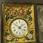 Antik 1890-1910 k. díszes felesütő falióra - "Éliás Lajos Mezőkövesd" órásmester jelzésével fotó