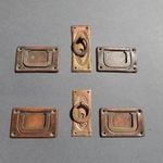 Antik réz fogantyú 6.db, fiók, ajtó címke. fotó