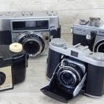 Négy darab retro defektes fényképezőgép fotó
