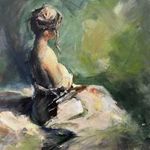 Akril festmény - Félhomályban 69 X 60 cm fotó