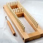 Zoknikötő keret, bükkfából, új, bontatlan csomagolásban fotó