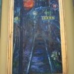 Nagyméretű vasutas festmény fotó