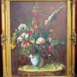 Olajfestmény csendélet/Munkácsy után/ 1960, jelzett, vászon, 74x94, 60x80 cm.Számomra ismeretlen festő. fotó