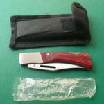 Új fanyelű zebkés / bicska gyöngyvászon tokkal fotó