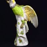XIX. sz. NAGYMÉRETŰ FRANCIA PORCELÁN PAPAGÁJ SZOBOR ! fotó
