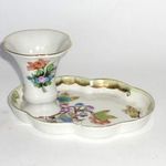 HERENDI VIKTÓRIA MINTÁS PORCELÁN KIS VÁZA ÉS HAMUTÁL , GYŰRŰTARTÓ TÁLCA fotó
