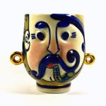 1960 körül RETRÓ KOROSTEN SZOVJET 2 ARCÚ PORCELÁN BÖGRE RITKASÁG ! fotó