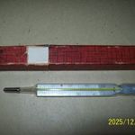 Régi magyar higanyos lázmérő-MNOSZ Labor (Papír tokkal) fotó