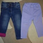 2 db 86-92-es lány bélelt és sima farmer együtt nadrágcsomag fotó