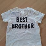 Új címkés H&M fehér Best brother kisfiú pamut póló 68 fotó