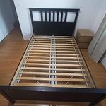 IKEA HEMNES ágykeret, fekete, 140x200 fotó