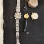 Régi mechanikus karórák és zsebóra fotó