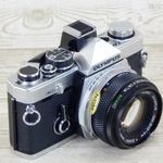 Olympus OM2-N retro fényképezőgép - Olympus OM 50mm 1: 1.8 objektív - szép állapotban fotó