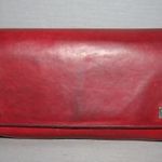 Valódi bőr, piros, igényes, hatalmas, sok fakkos női pénztárca fotó