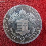 FERENC JÓZSEF 1 FORINT 1869 KB EZÜST: 12, 3g kiv+ fotó
