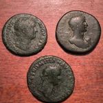 3 DARABOS RÓMAI AS BRONZ ÉRME LOT. 1 FORINTRÓL! fotó