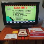 Retro új sárgakazettás játék konzol plusz kazettával kvarcjáték NES klón fotó