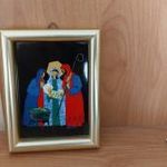 Eredeti Stein Davidsen porcelán kép 13x10 cm karácsonyi fotó