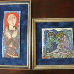 2 db Fajka János tűzzománc kép fotó